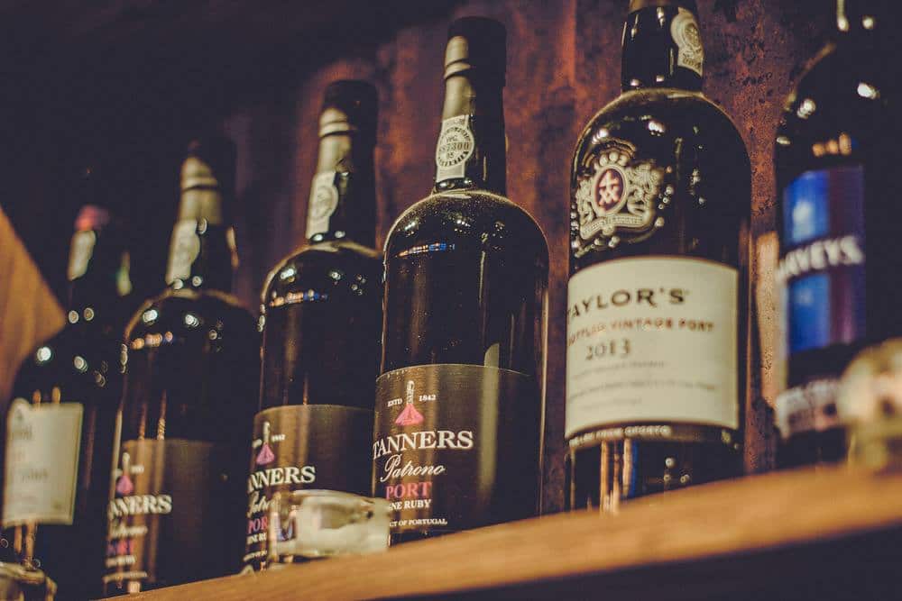 Sheldons Wine Bar Colwyn Bay - wine bottles on the shelf