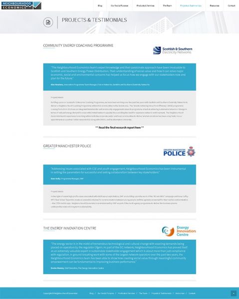 Web Design - Neighbourhood Economics